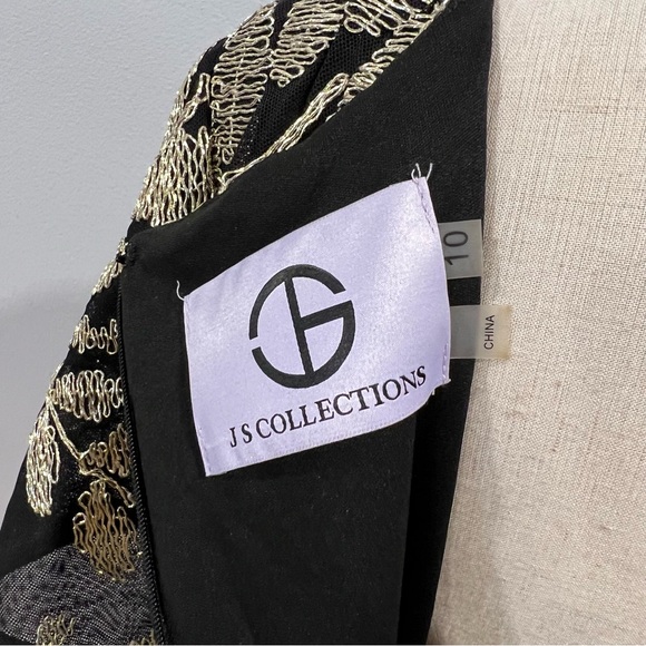 JS COLLECTION Womens Black Flutter Knee Length Formal Dress - New Tag - Reemoly - Picture 15 of 16